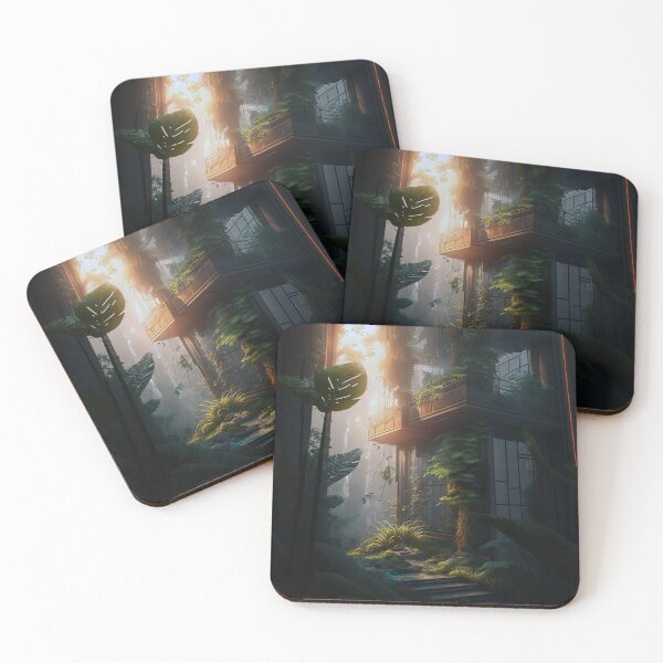 Item preview, Nature Collection | House in Jungle Sunset designed and sold by NanarodsDesign.