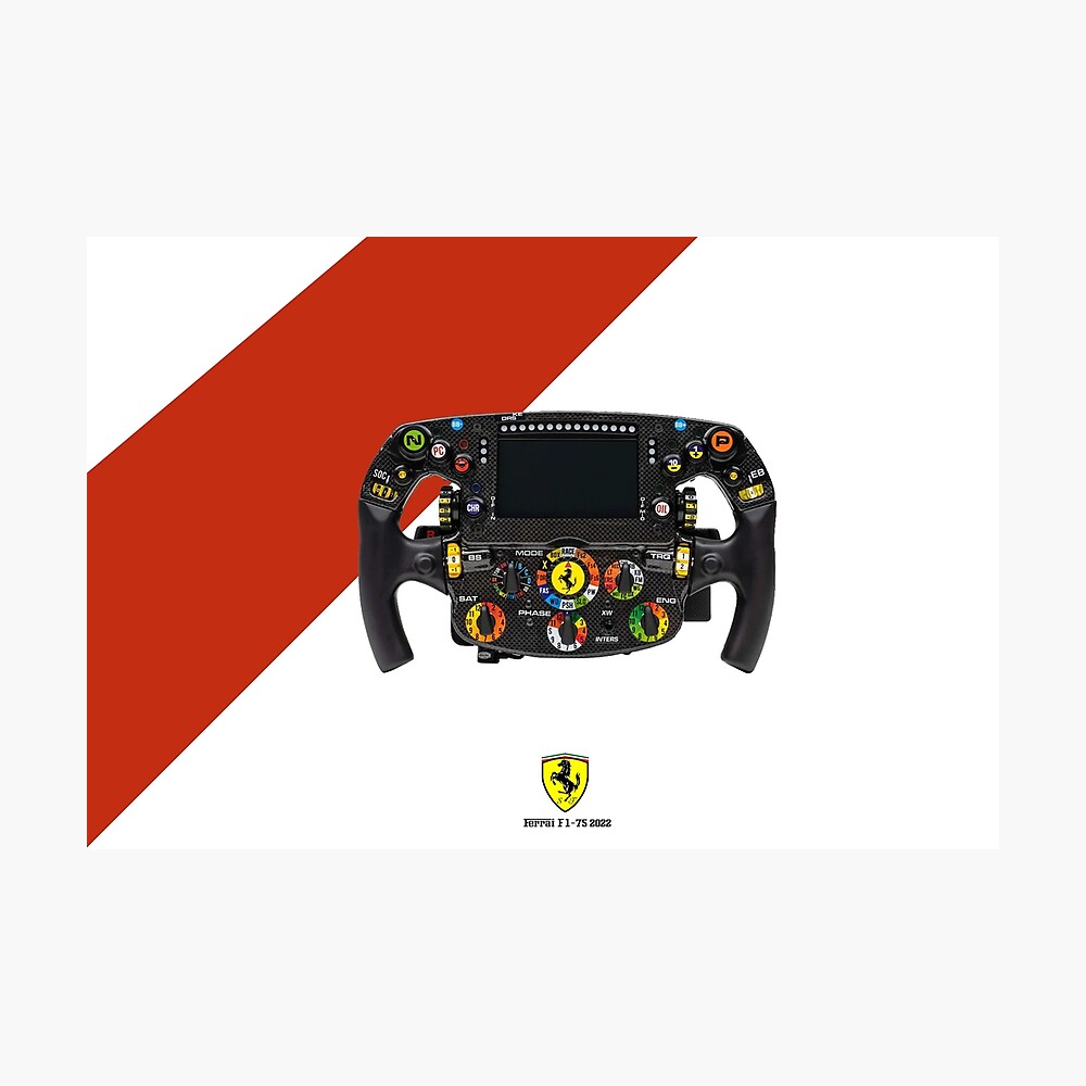 FERRARI F1-75 2022 Steering wheel Poster