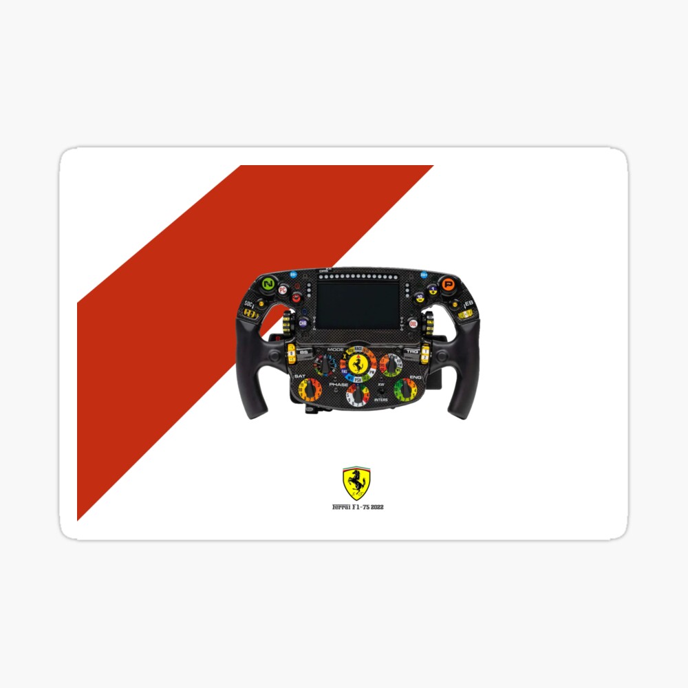 FERRARI F1-75 2022 Steering wheel Poster