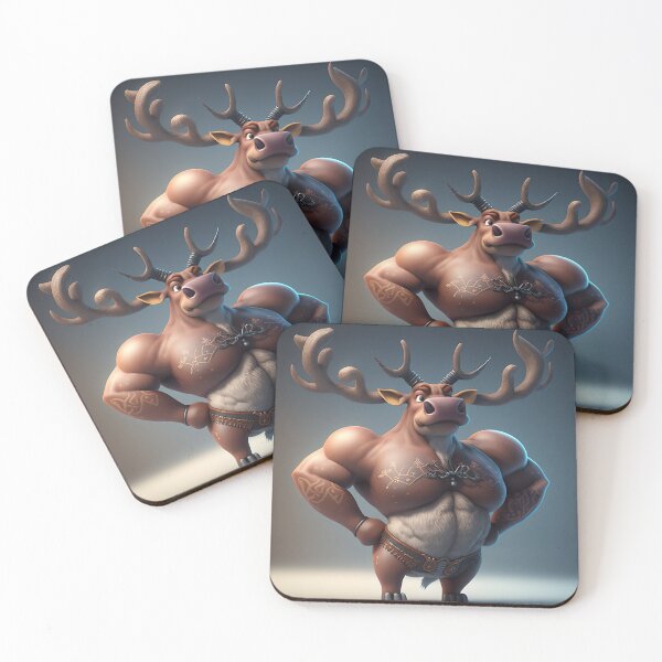 Item preview, Cartoon Animals | Bodybuilder Reindeer designed and sold by NanarodsDesign.