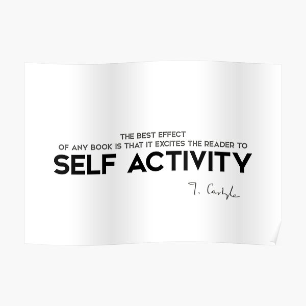 book, self activity - thomas carlyle Poster