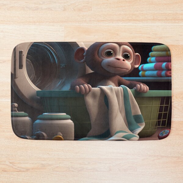Item preview, Cartoon Animals | Monkey in Laundry designed and sold by NanarodsDesign.