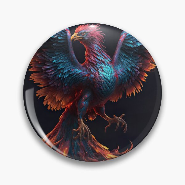 Item preview, Colorful Art of burning Phoenix Bird designed and sold by NanarodsDesign.