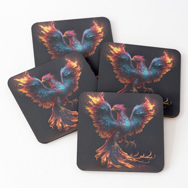 Item preview, Colorful Art of burning Phoenix Bird designed and sold by NanarodsDesign.