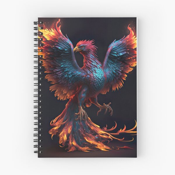 Item preview, Colorful Art of burning Phoenix Bird designed and sold by NanarodsDesign.