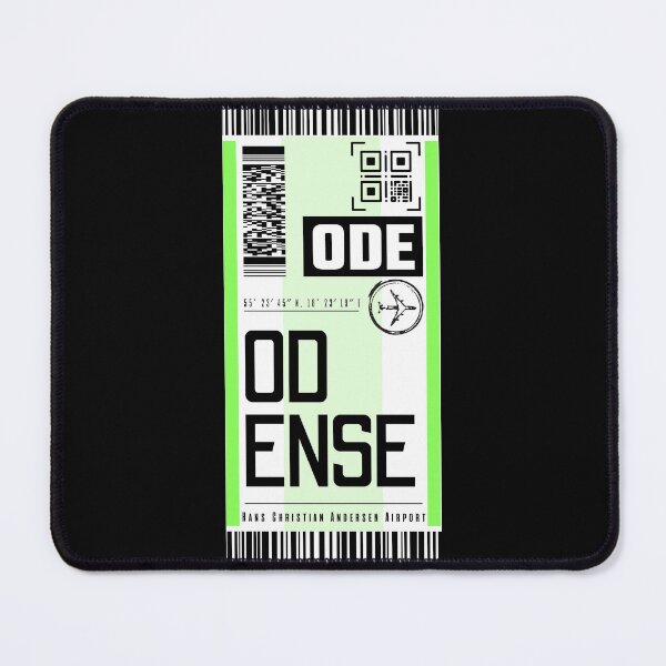 Item preview, ODENSE ODE Denmark classic luggage tag stickers designed and sold by LeddsoDello.
