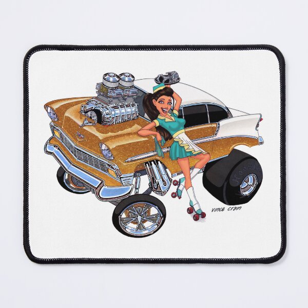 Item preview, Vince Crain High Octane gold white 1956 Gasser Old School designed and sold by vincecrain.