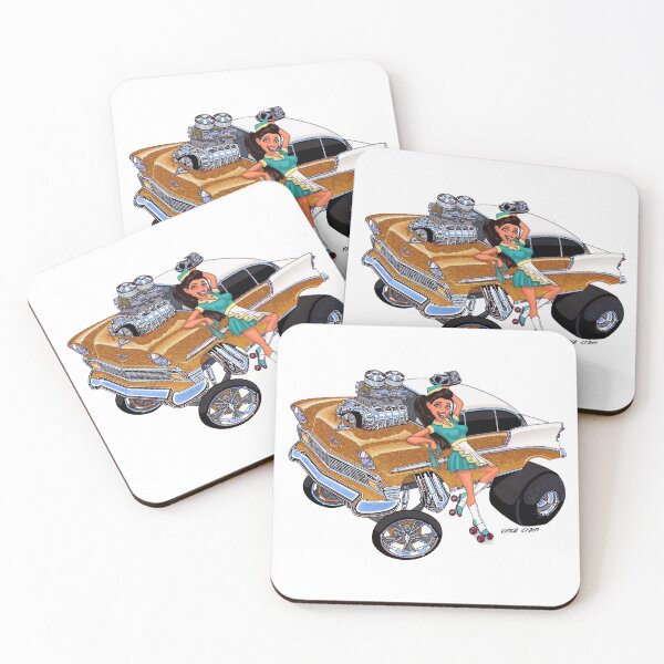 Item preview, Vince Crain High Octane gold white 1956 Gasser Old School designed and sold by vincecrain.
