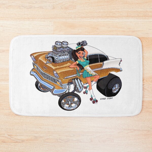Item preview, Vince Crain High Octane gold white 1956 Gasser Old School designed and sold by vincecrain.