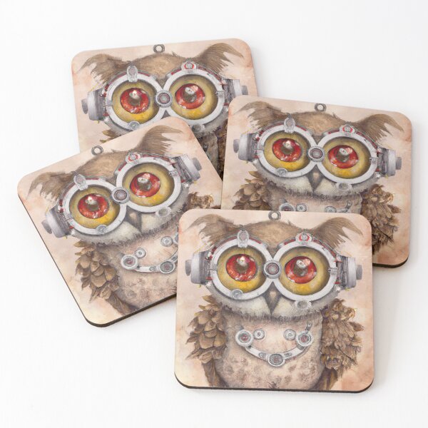 Item preview, Steampunk Owl Flying | Owl Watercolor Print | Owl Illustration | Owl Print | Home Wall Decor | Wall Art designed and sold by phillipbooth.