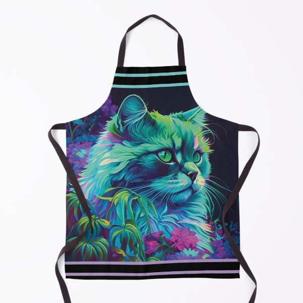 Item preview, Insistent Selkirk Rex Cat Vibrant Tropical Flower Digital Oil Painting Portrait designed and sold by arthouseflunky.
