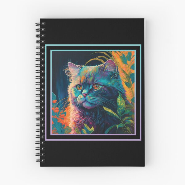 Item preview, Curious Selkirk Rex Cat Vibrant Tropical Flower Digital Oil Painting Portrait designed and sold by arthouseflunky.