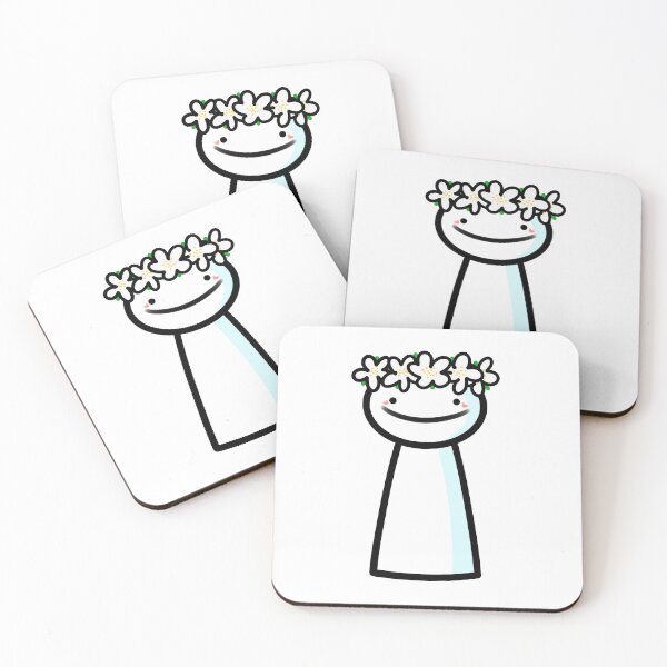 Item preview, Dream blob with a white flower crown designed and sold by Vixydraws.