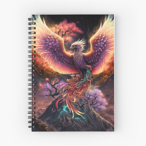 Item preview, Burning Phoenix At Volcano with Cherry Blossom designed and sold by NanarodsDesign.