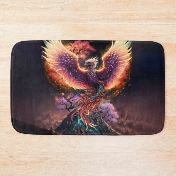 Item preview, Burning Phoenix At Volcano with Cherry Blossom designed and sold by NanarodsDesign.
