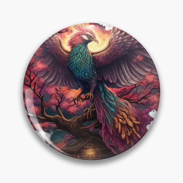 Item preview, Phoenix on Cherry Blossom Tree at Minka designed and sold by NanarodsDesign.