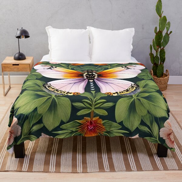 Item preview, Vintage style butterfly on floral background designed and sold by scottanderson2.