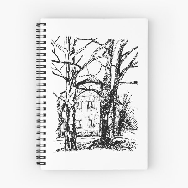 Item preview, Old World Charm: Vintage Building and Trees designed and sold by GalleryNora.