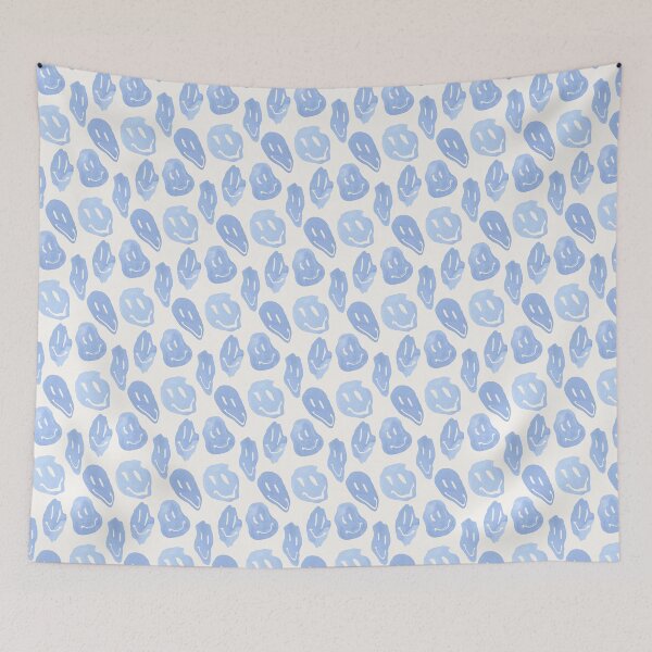 Artikelvorschau, Blaue Aquarell-Funky Smiley-Gesichter entworfen und verkauft von katemdesign.