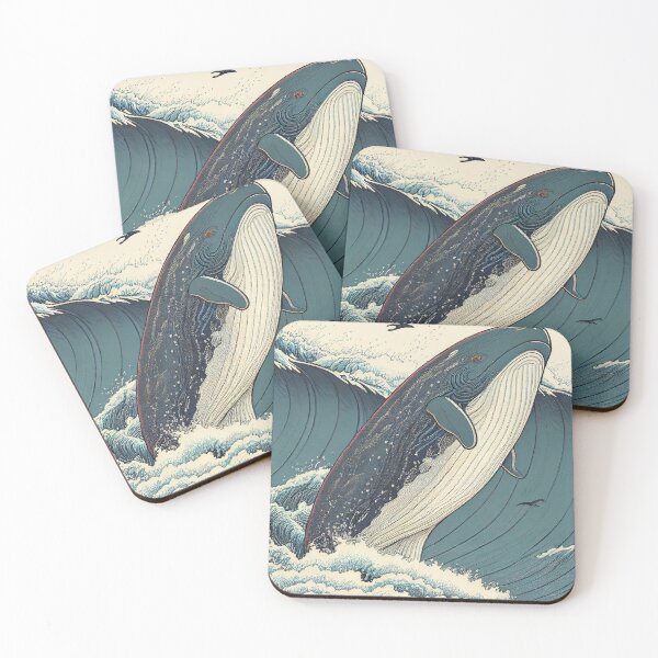 Item preview, Oceanic Odyssey - A Whale in the Sea Ukiyo-e designed and sold by mcmtdesigns.