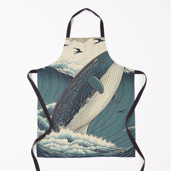 Item preview, Oceanic Odyssey - A Whale in the Sea Ukiyo-e designed and sold by mcmtdesigns.
