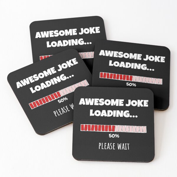 Item preview, Awesome Joke Loading... Please wait | Funny and witty loading bar text design designed and sold by ArtworkbyEmmy.