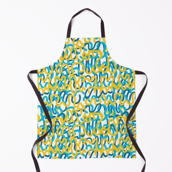 Item preview, Psychodelic curves in yellow and blue colors designed and sold by Olena Kovalova Design.