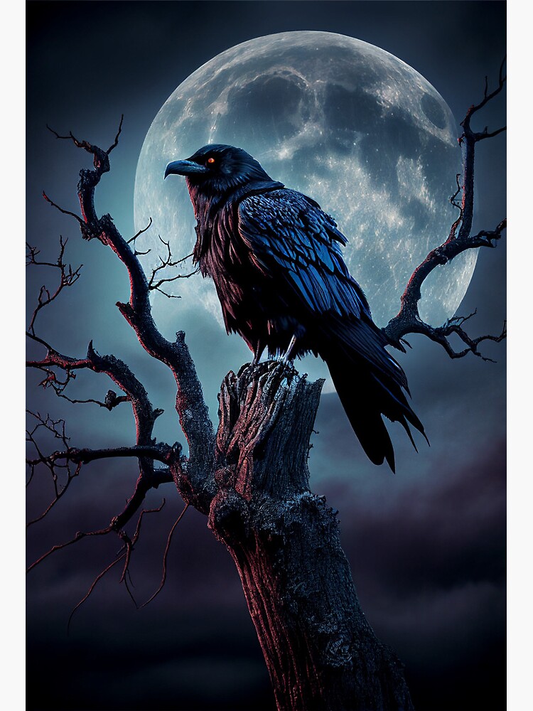 Gothic raven 2 Art Board Print by Ole1908  Redbubble