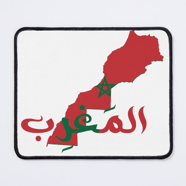 Artikelvorschau, Marokko Karte und Flagge (المغرب) entworfen und verkauft von Content Extra.
