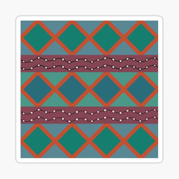 Patchwork Diamonds in Global Colors Sticker