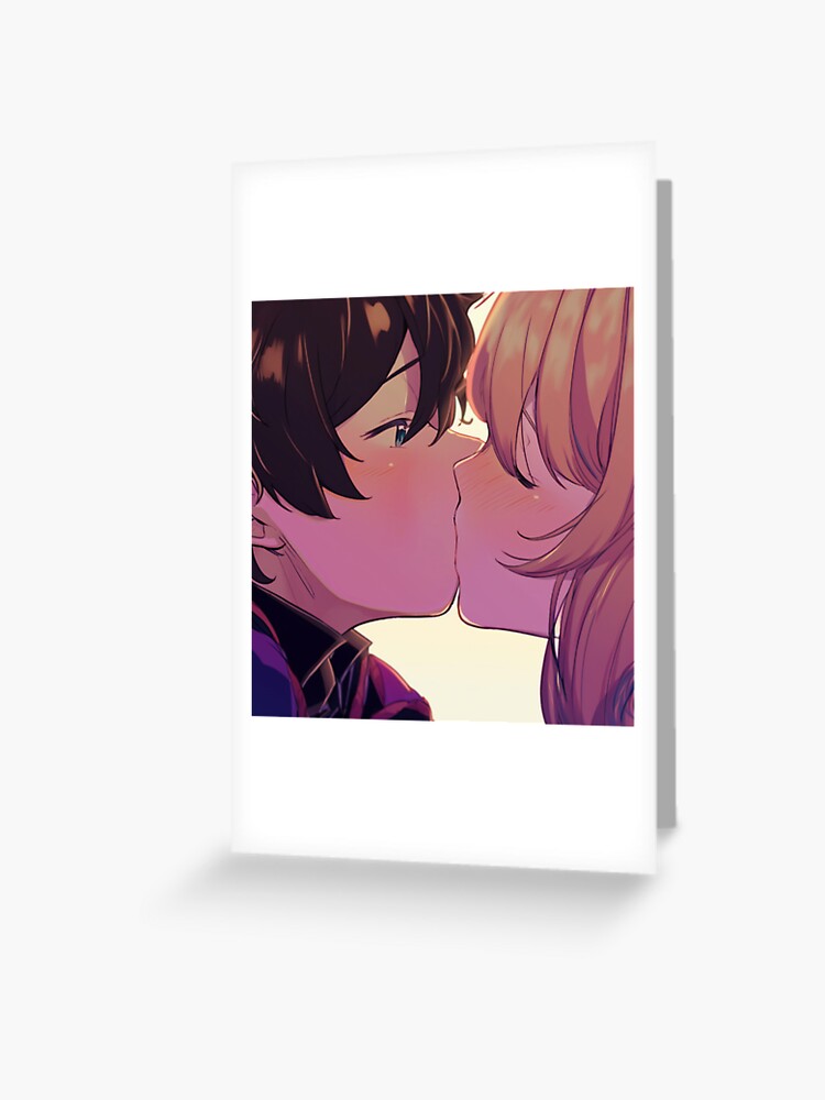 Anime Couple Greeting Cards for Sale