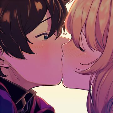 Kiss, manga, anime, cute couple, 14th February  Art Print for