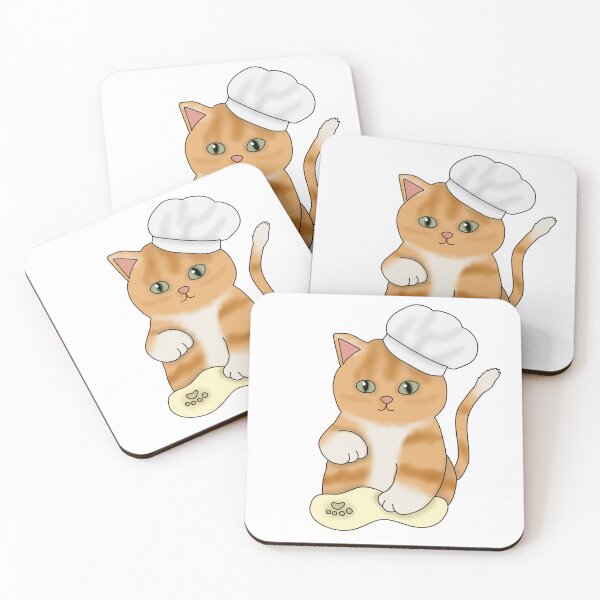 Item preview, Cat making biscuits (fluffy orange cat) designed and sold by Becky-Marie.