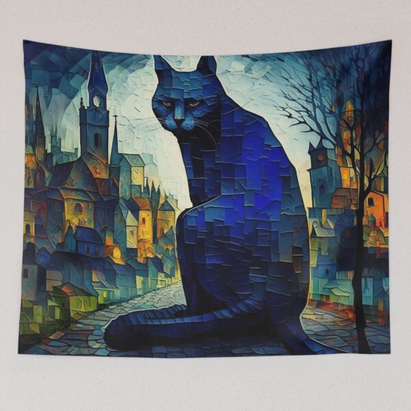 Item preview,  " A colorful catjitsu in the style blue hour " designed and sold by Mykhailov.
