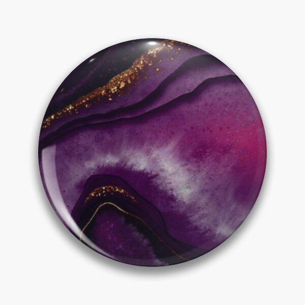 Item preview, Purple, fuchsia and gold streaks marble print designed and sold by HadeeeeL.