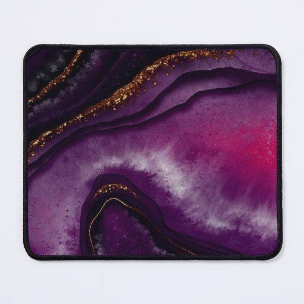 Item preview, Purple, fuchsia and gold streaks marble print designed and sold by HadeeeeL.