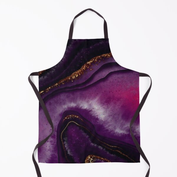 Item preview, Purple, fuchsia and gold streaks marble print designed and sold by HadeeeeL.