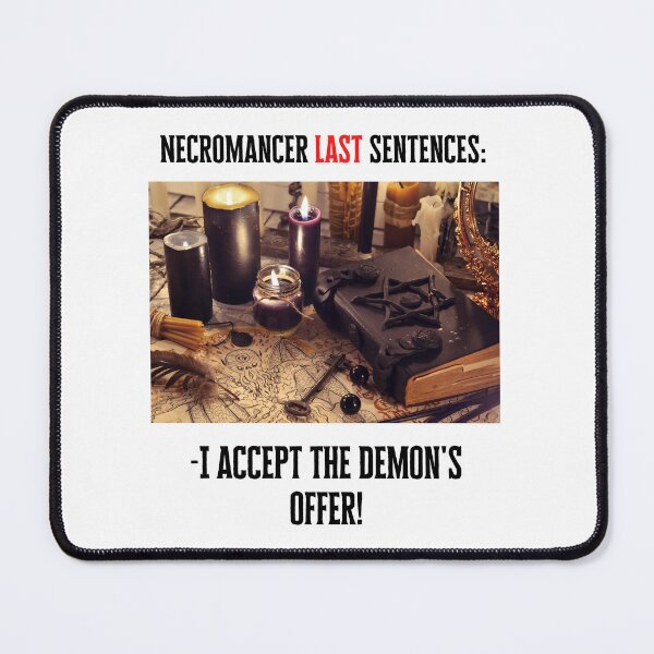 Item preview, Dungeons and Dragons Necromancer Last sentences Funny Fantasy Art 2023 concept 4 designed and sold by Soul-Crumbs.