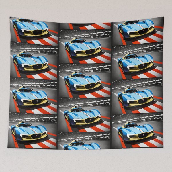 Item preview, Blue Race Car  designed and sold by TheVaultArt.