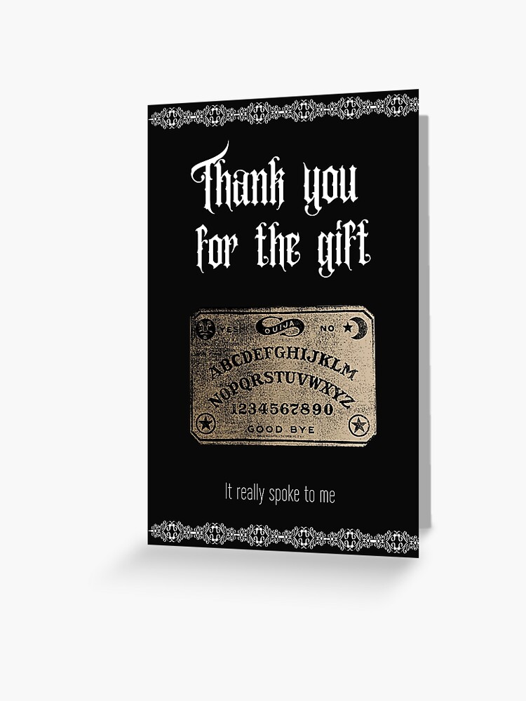 Thank you for the gift- Goth Thank You Cards Greeting Card for Sale by  mitchiemitch23