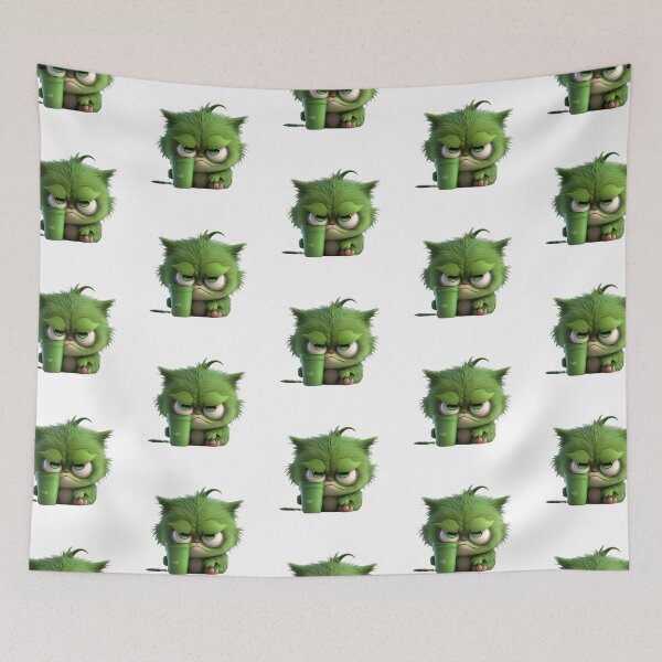 Item preview, Grumpy Grinch Cat designed and sold by Cintyk.