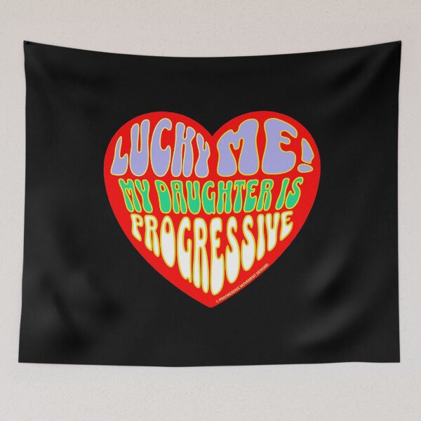 Item preview, PMD00322 Progressive Movement Designs Valentine heart funny Valentines v22 for lucky progressives with loving family or parents with daughter designed and sold by ProgressiveLeft.
