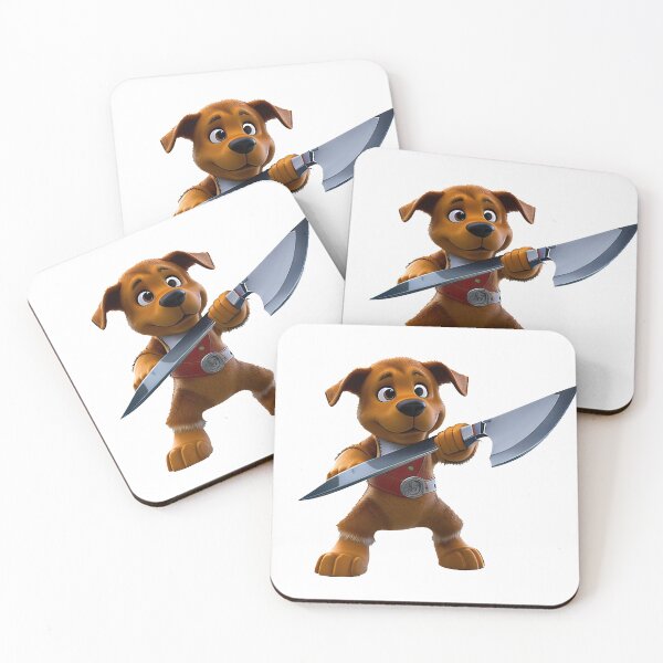 Item preview, Dog with knife designed and sold by Mebbotai.