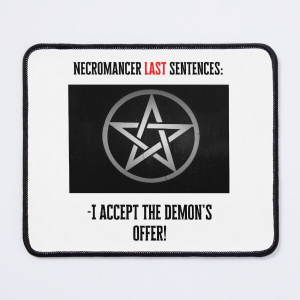 Item preview, Dungeons and Dragons Necromancer Last sentences Funny Fantasy Art 2023 concept 5 designed and sold by Soul-Crumbs.