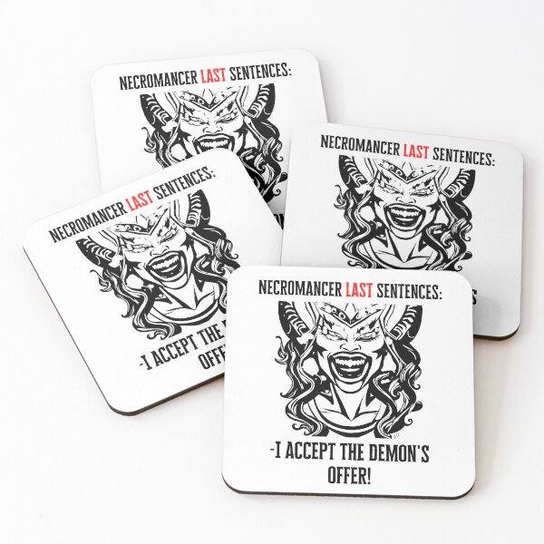 Item preview, Dungeons and Dragons Necromancer Last sentences Funny Fantasy Art 2023 concept 6 designed and sold by Soul-Crumbs.