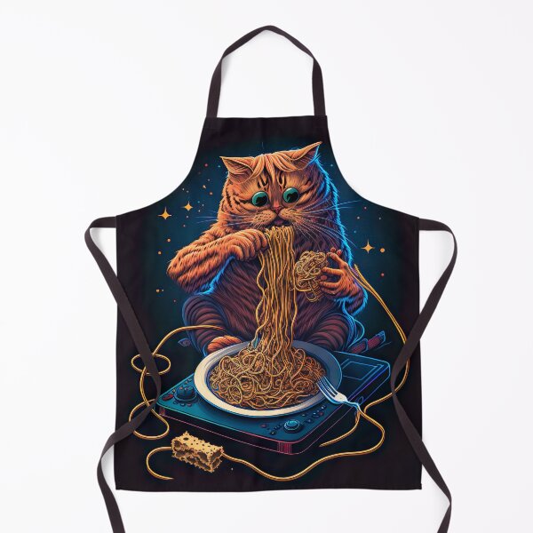Item preview, Orange cat eating spaghetti in space designed and sold by MystiS.