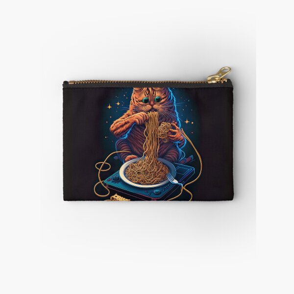 Item preview, Orange cat eating spaghetti in space designed and sold by MystiS.