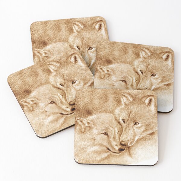 Item preview, Hug 2 wolves - brown colorized version designed and sold by SylvieG18.