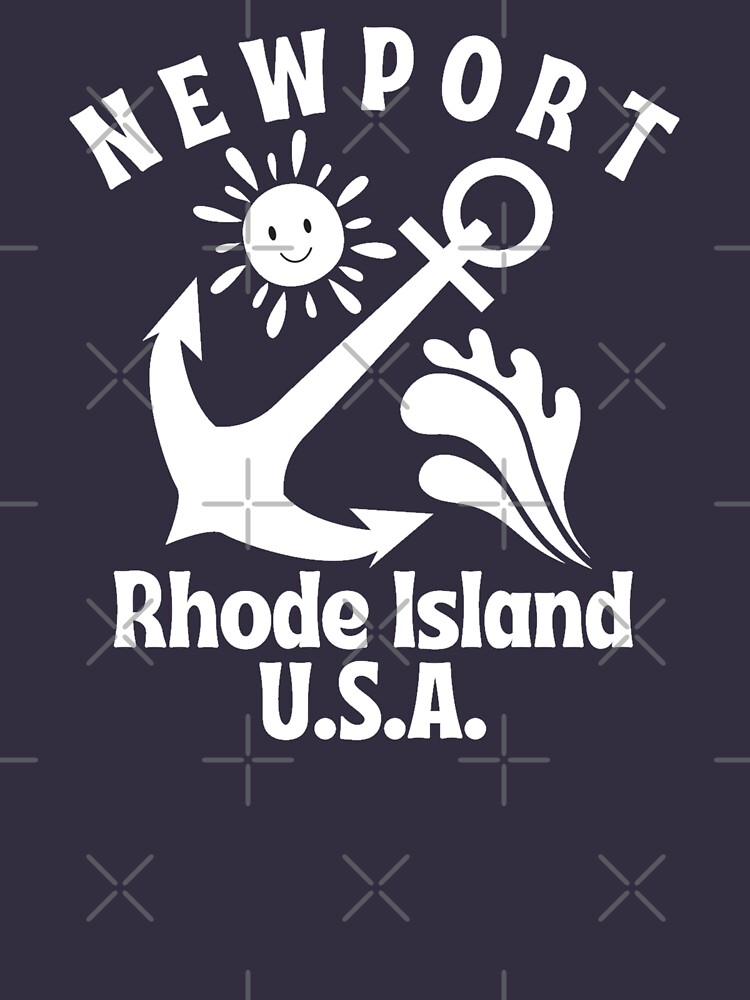 Retro-Style Newport Rhode Island U.S.A. Nautical (White