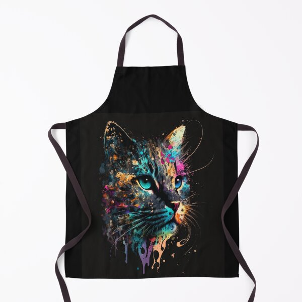 Item preview, colorful abstract art design of a cat's face designed and sold by Victornewyork.